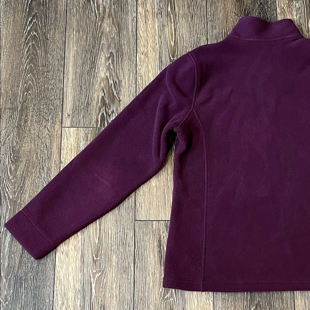 L.L. Bean Polartec Fleece Purple Jacket Zip Closure Pockets Collar Womens Medium - Picture 6 of 14